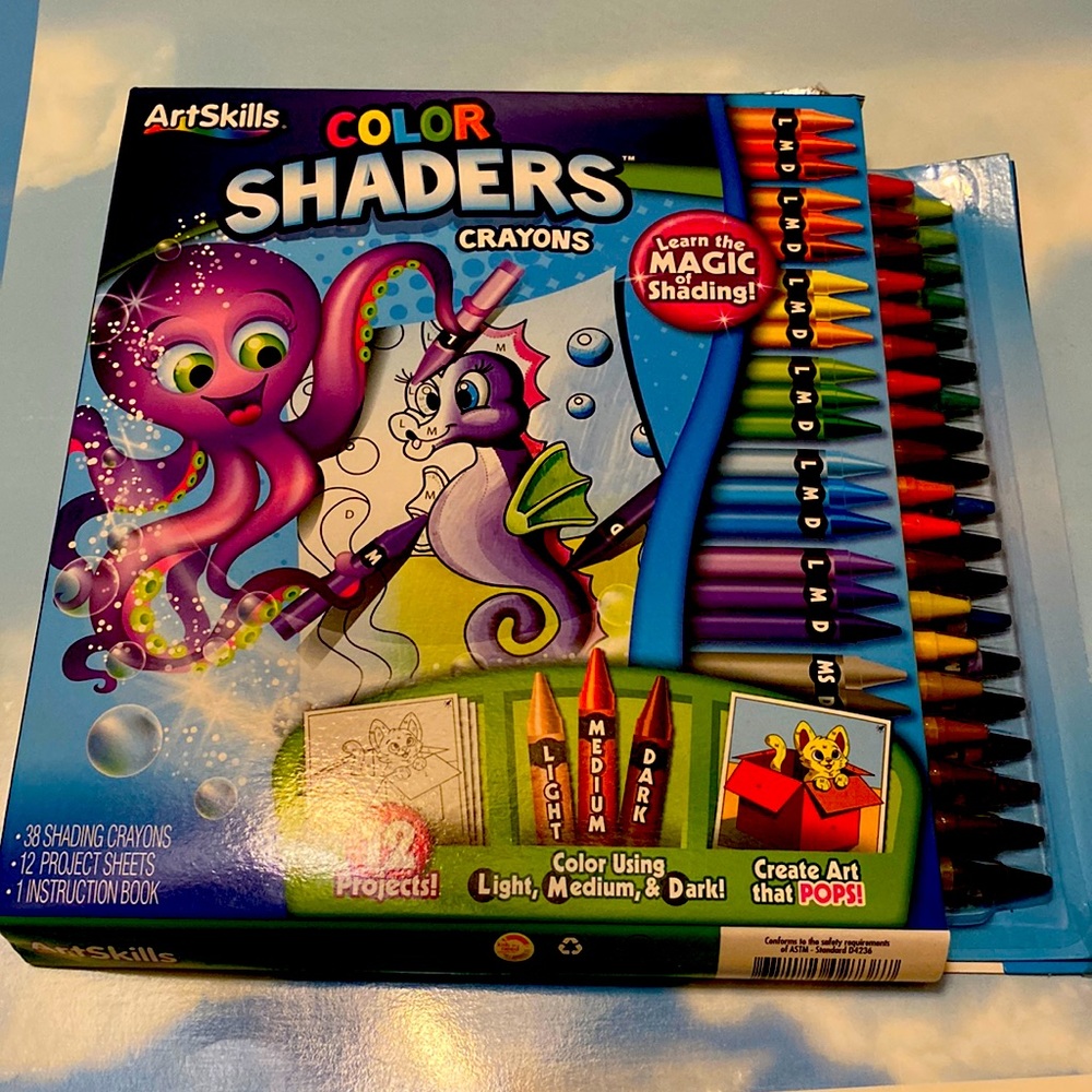 Art Skills Color Shaders Crayons 51 pieces